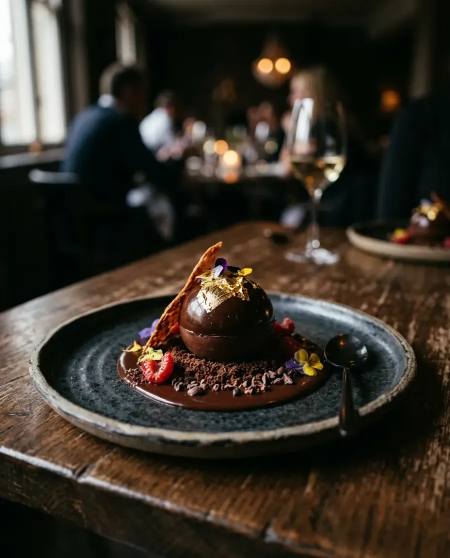 Foodfotografie Dessert Blattgold