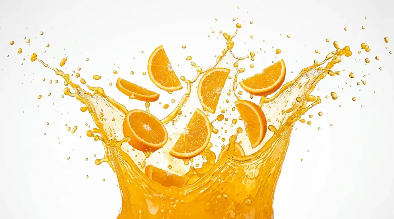 Foodfotografie Orangensaft Splash