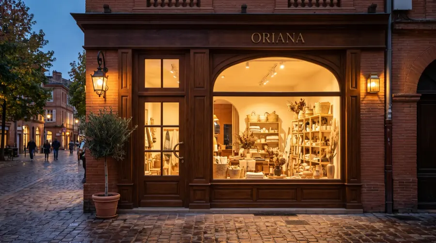 Ladenfotografie · Schaufenster am Abend – MidMat Studio Düsseldorf